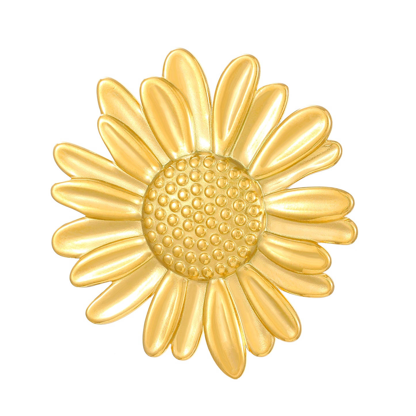 Advanced Exaggerated Stainless Steel Female Flower Rings
