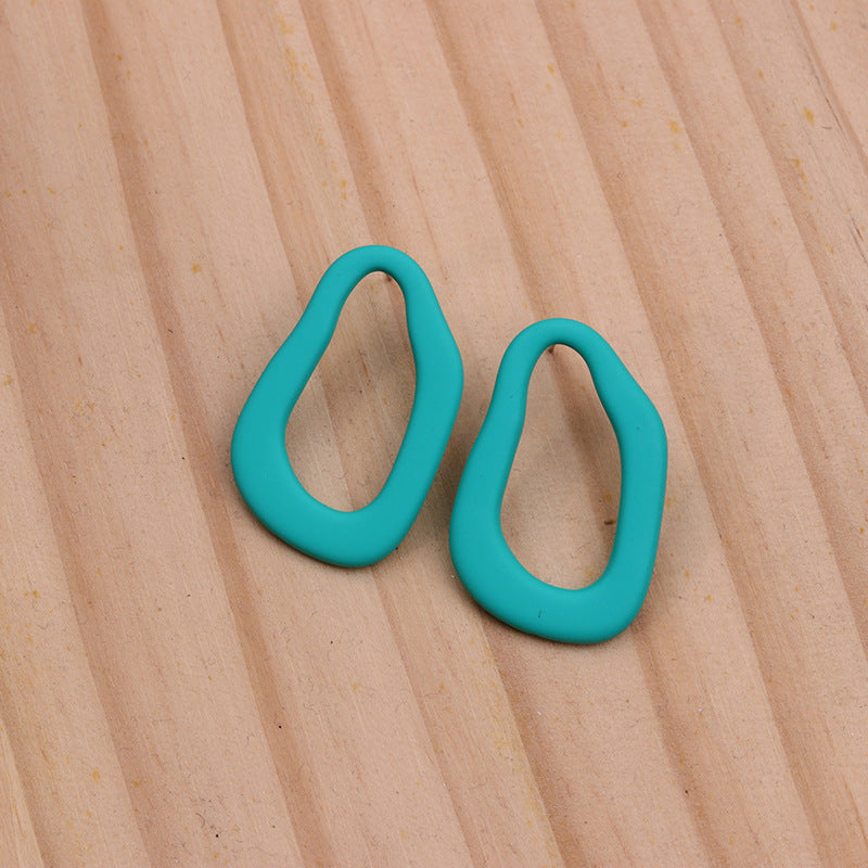 Women's Hollow Irregular Ear Acrylic Personality Simple Earrings