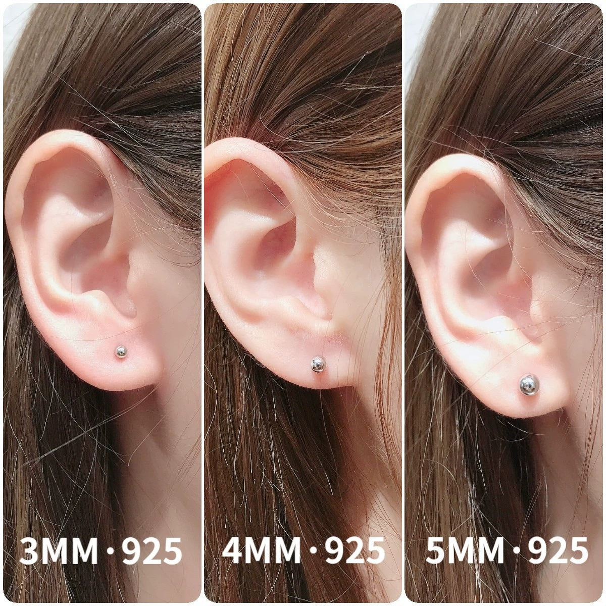 Piercing Master Zircon Sier Needle Gold Earrings