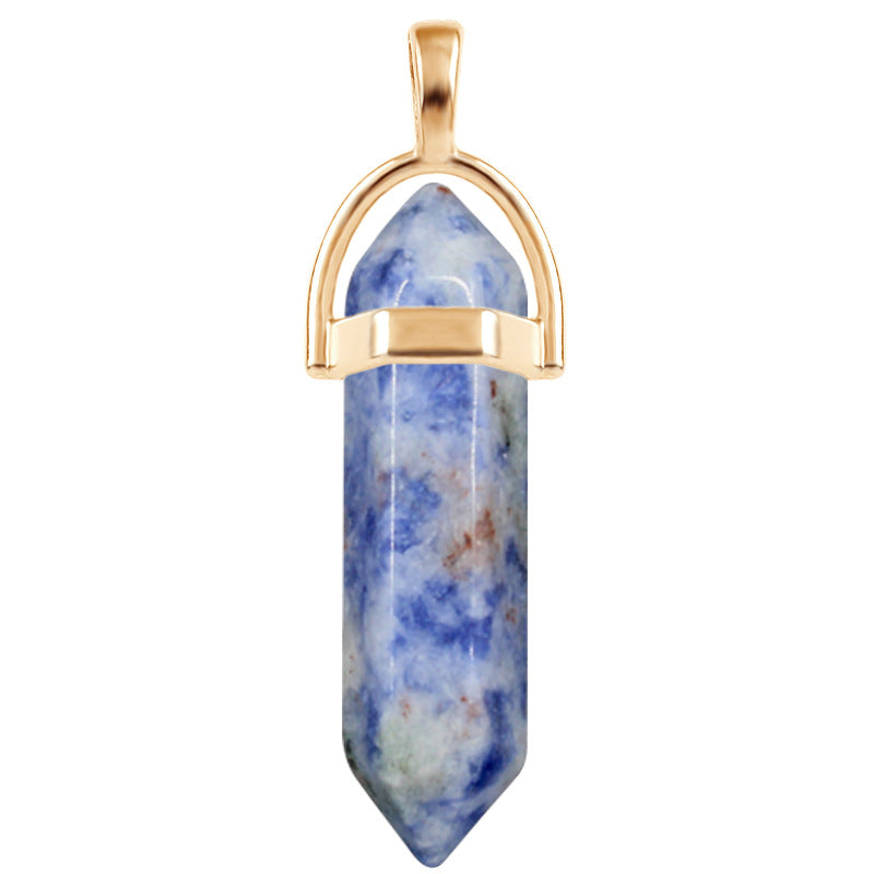 Crystal Hexagon Prism Hexagonal Column Natural Necklaces