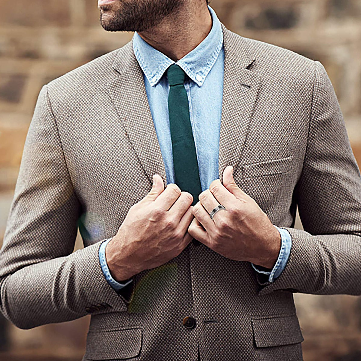 Pieces Suit Rotating Decompression Chain Titanium Rings
