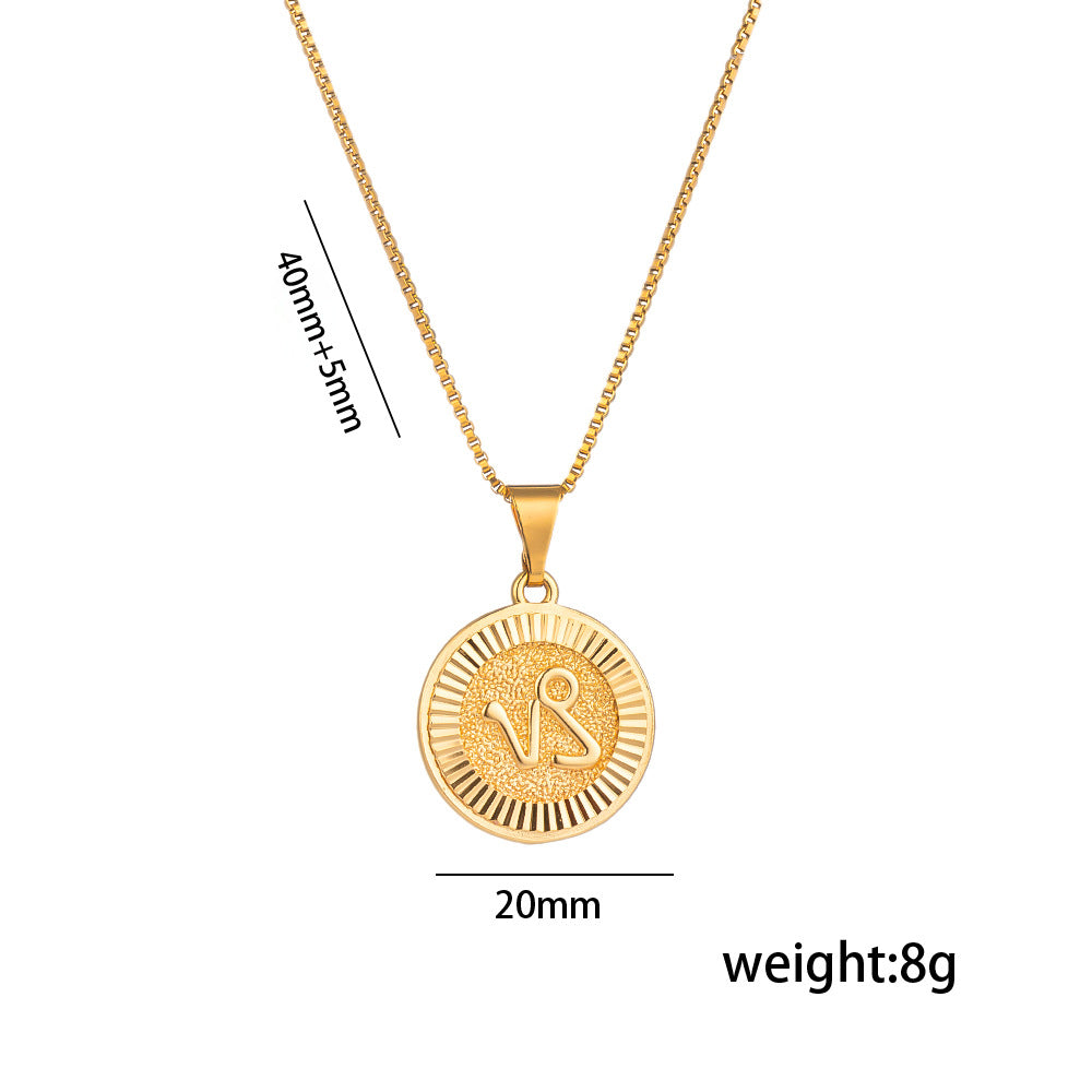 Fashion Twee Constellation Symbol Letter Image Graphic Necklaces