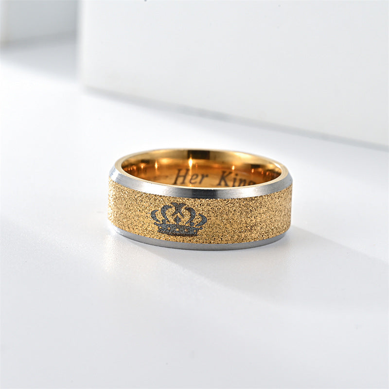Titanium Steel Couple Fashion Hand Accessories Rings