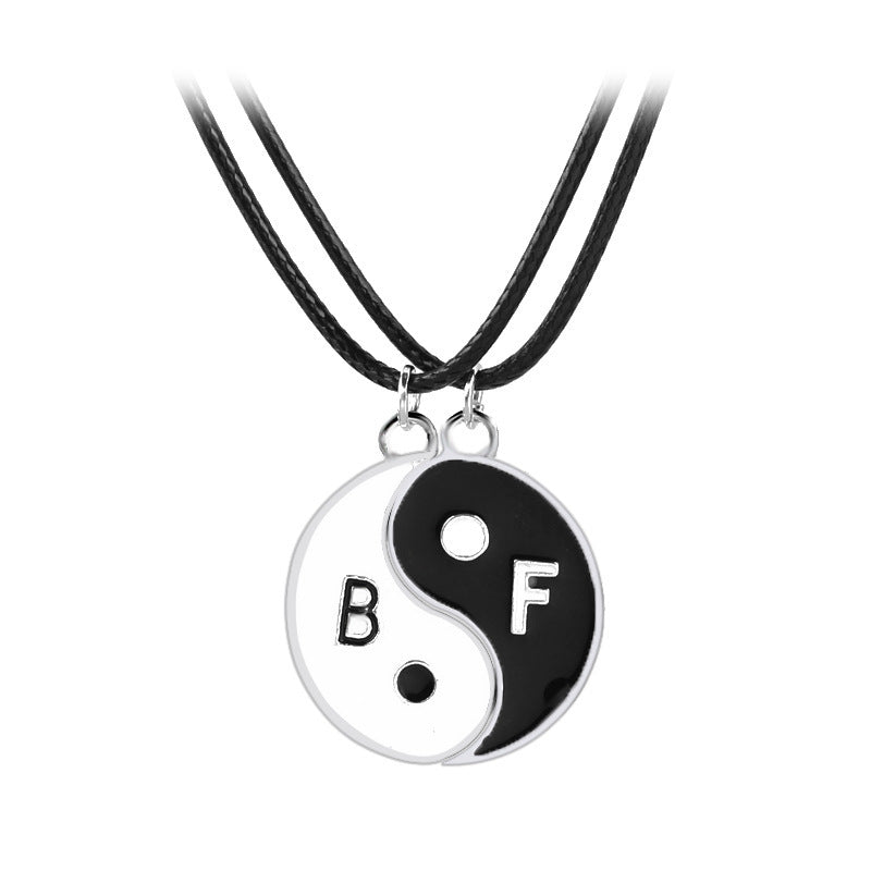 Dripping Oil Stitching Pattern Fashion Simple Necklaces