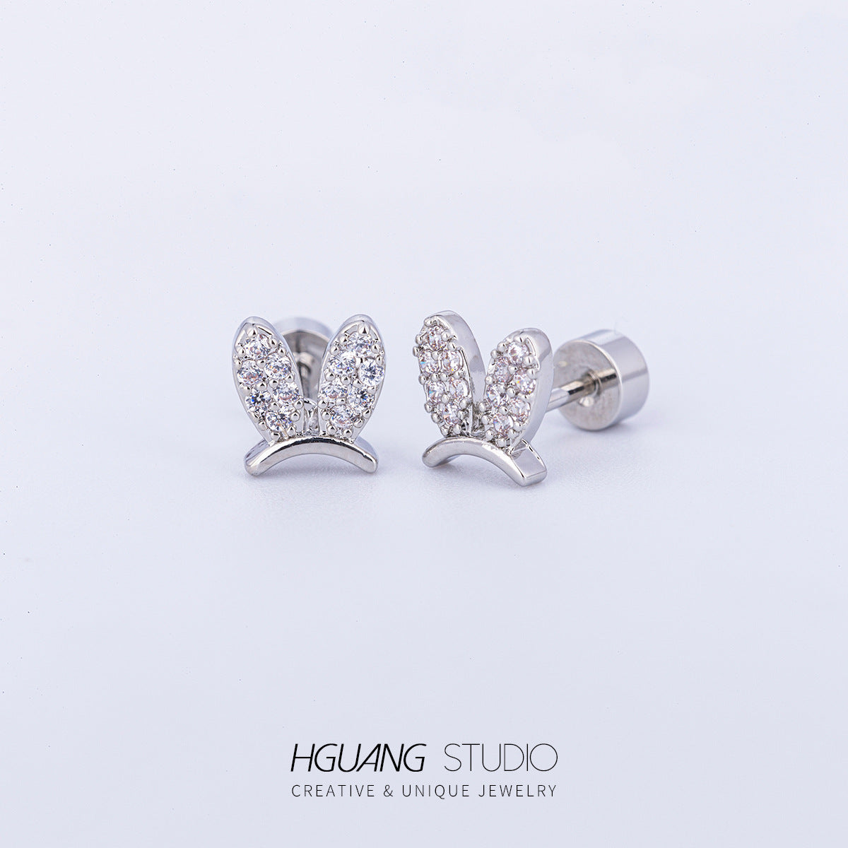 Titanium Steel Gold Girly Style Ear Earrings