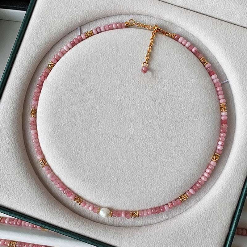 Crystal Stone Female Temperamental Minority Dopamine Necklaces
