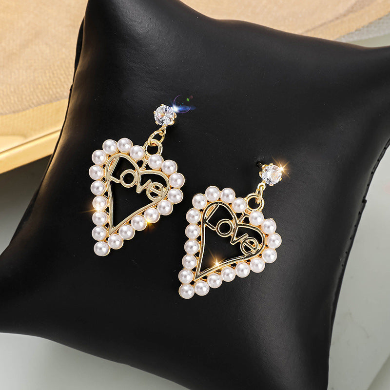 Sier Bow Pearl Classic Style Alphabet Rings