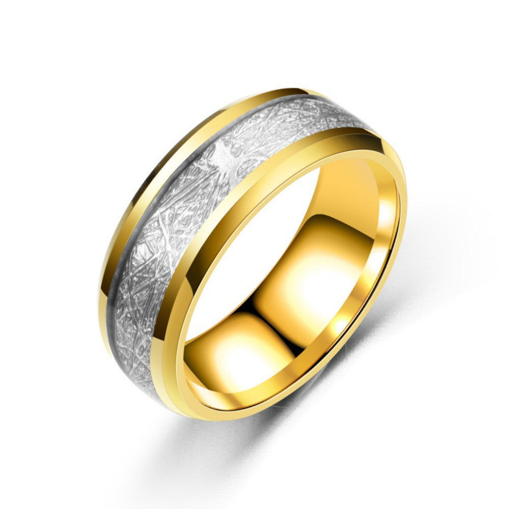 Drop Oil Inlaid Ice Silkworm Silk Pattern Rings