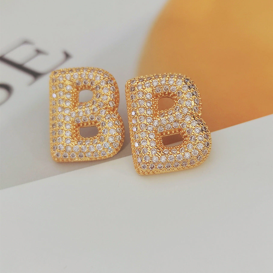 Fashion Balloon Bubble Cute Chubby English Earrings
