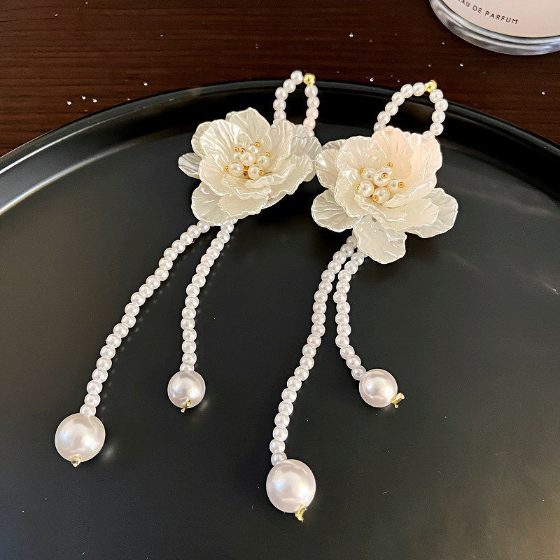 Fashion Zirconia Micro Inlaid Zircon Long Earrings