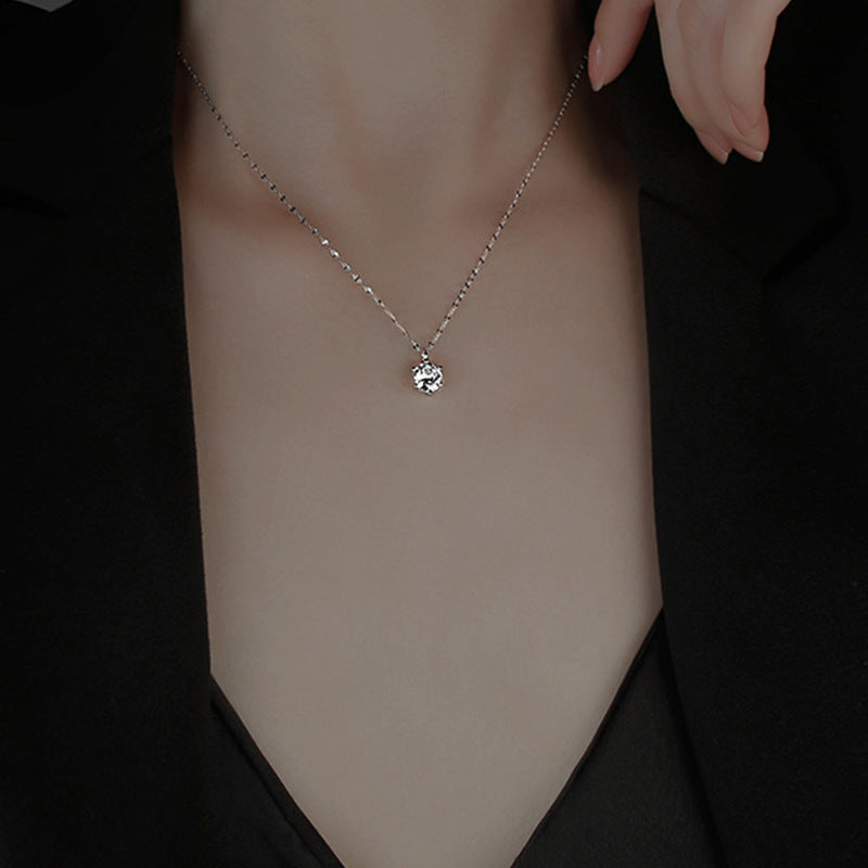 Simple Jewelry Fashion Single Diamond Female Clavicle Necklaces