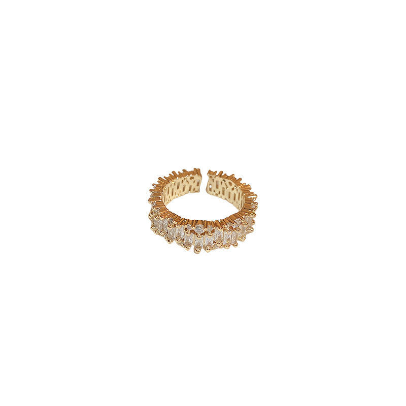Pearl Zircon Letter Open Special Interest Light Rings