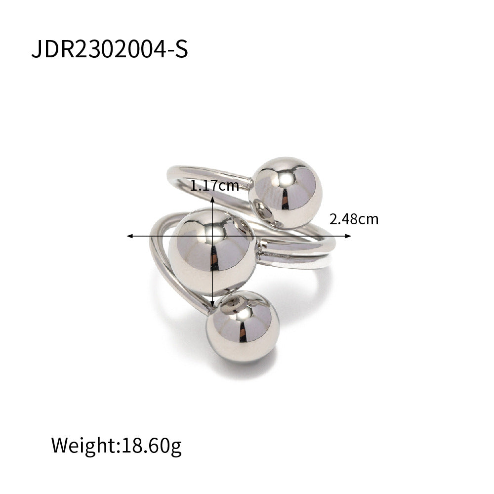 Female Gold Steel Size Ball High Rings