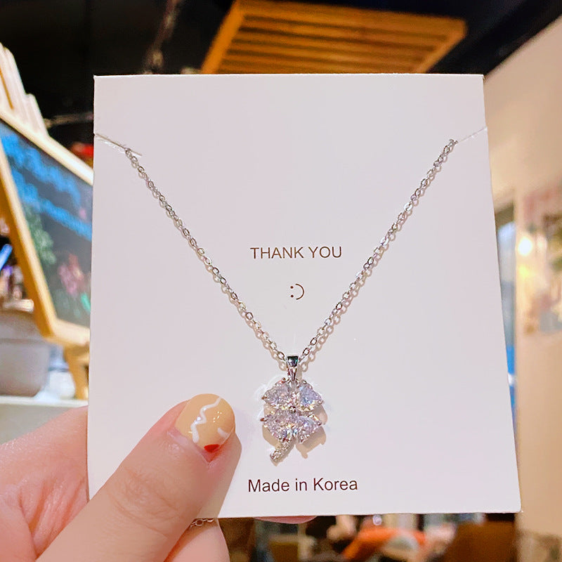 Flower Titanium Steel Female Summer Wild Necklaces