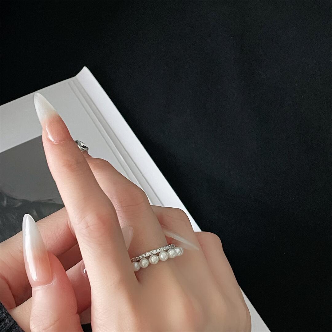 Rhinestone Elegant Open-end Personality French Minority Design Sense Rings