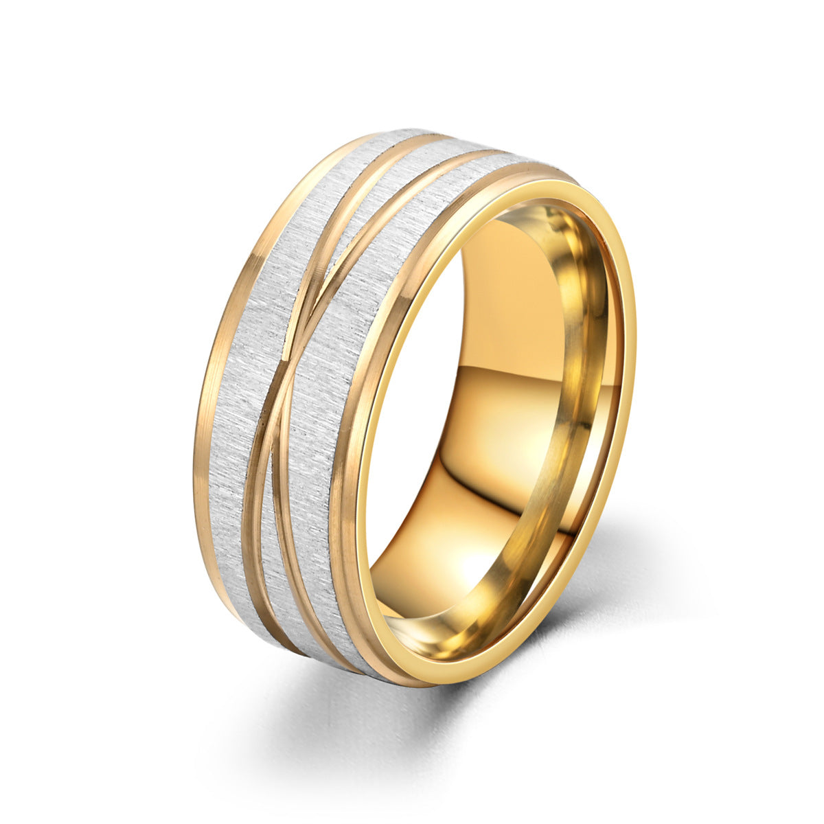 Square Flower Cross Sand Little Finger Rings