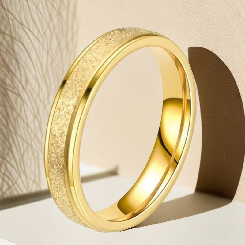 Women's Stainless Steel Female Wind Simple Niche Advanced Light Luxury Rings
