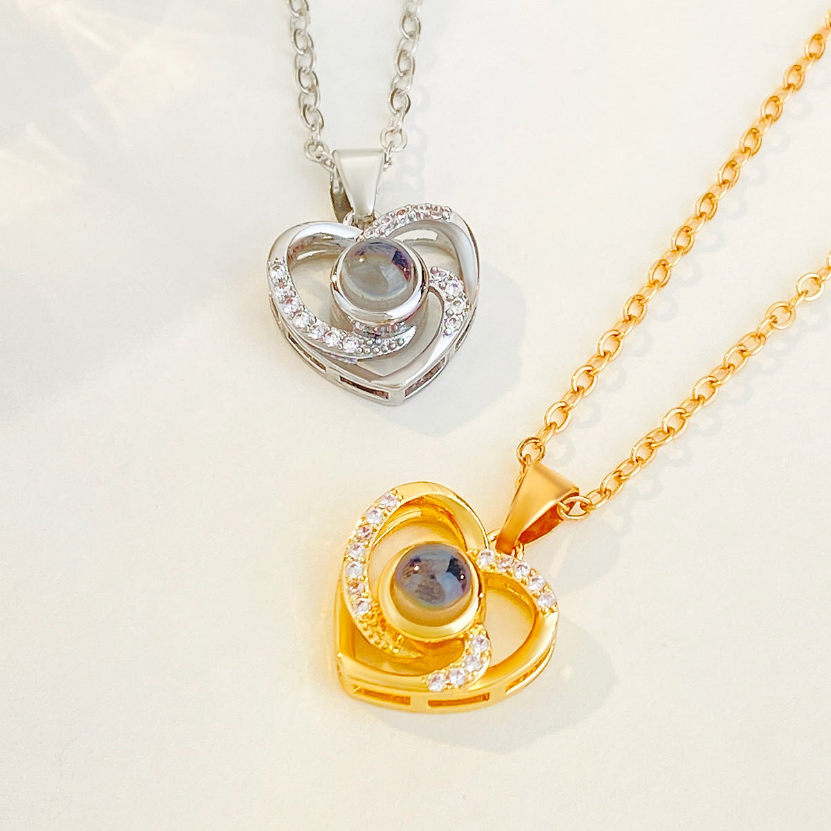 Love Projection Language You Heart-shaped Couple Pendants