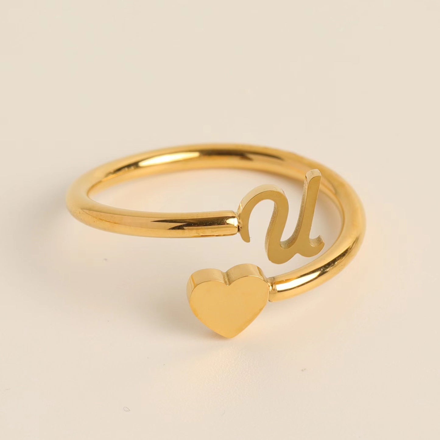 Three-dimensional Love Little Finger Open Adjustable Rings