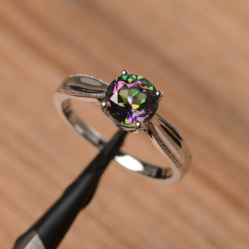 Retro Style Colorful Zircon Series Party Rings