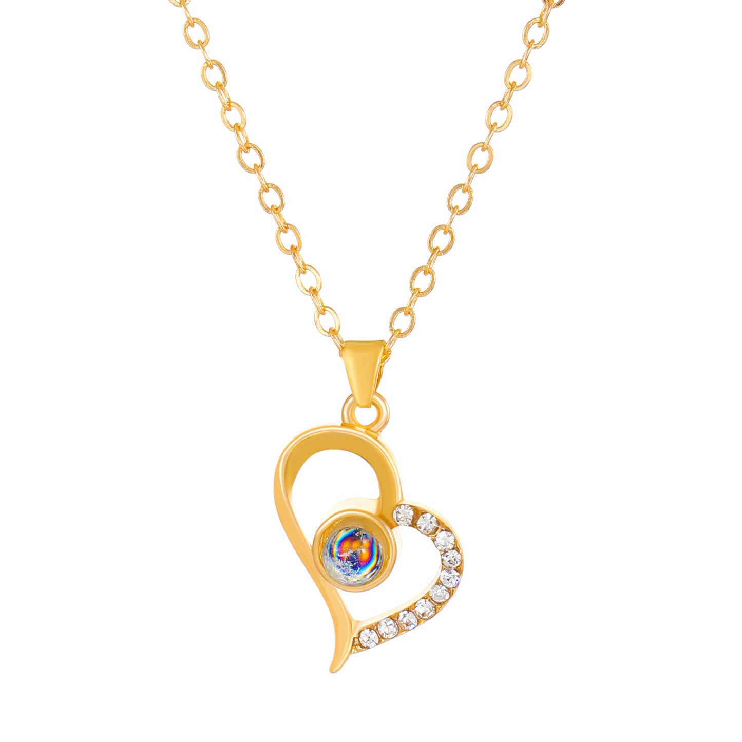 Love Projection Language You Heart-shaped Couple Pendants