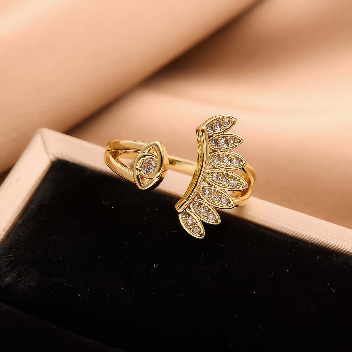 Real Gold Plated Copper Female Niche Rings