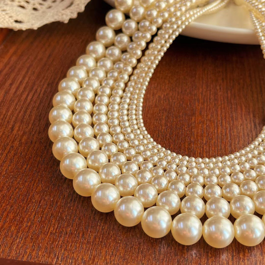 Imitation Australian White Perfect Circle Strong Necklaces