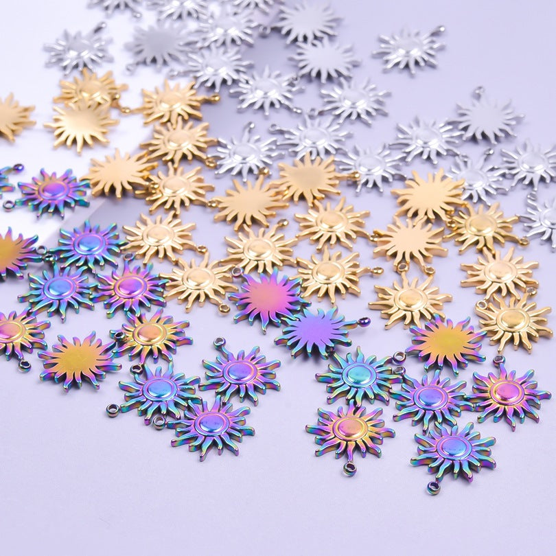 Steel Color Sun Titanium Colorful Metal Pendants