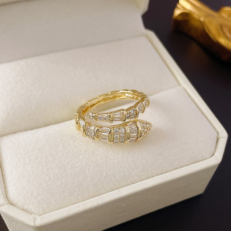 Women's Copper Plated Real Gold Snake Opening Bracelets