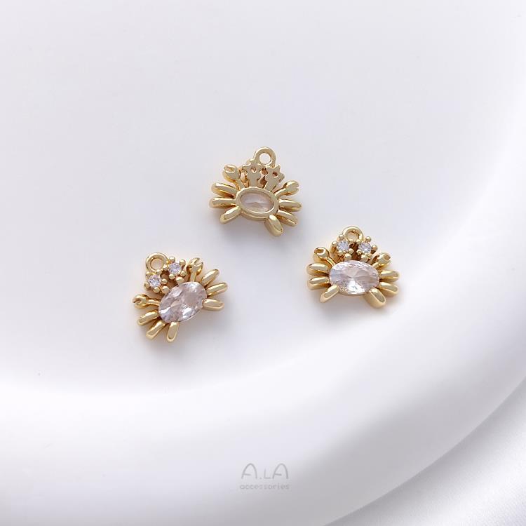 Color Retaining Bag Gold Marine Life Conch Scallop Starfish Pendants