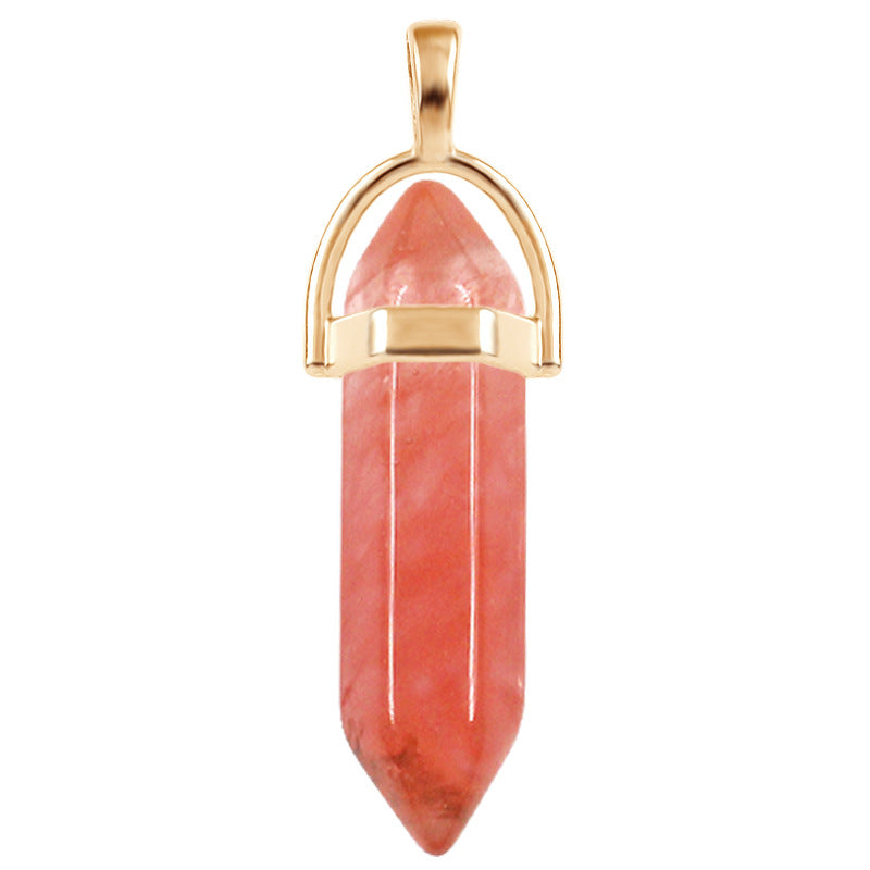 Crystal Hexagon Prism Hexagonal Column Natural Necklaces