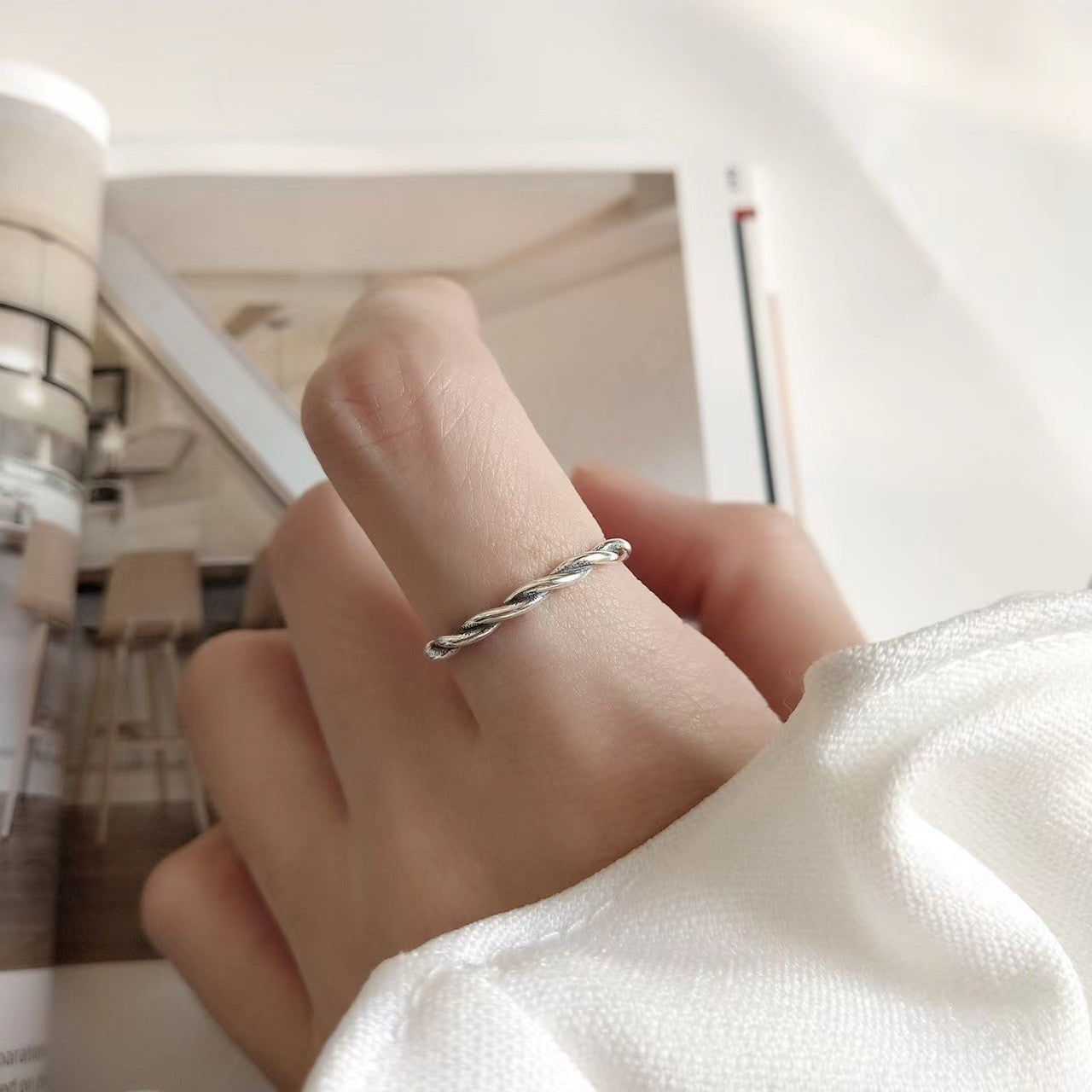 Elegant Gentle Stylish Opening Style Niche Index Finger Rings