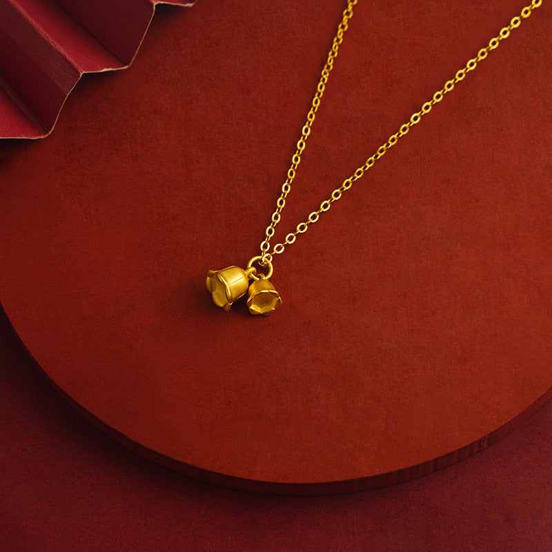 Bow Simulation Brass Decoration Vietnam Alluvial Gold Pendants