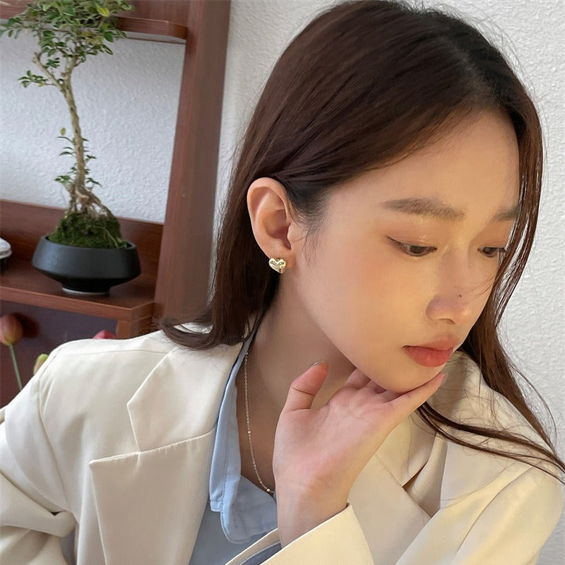 Women's Love Heart Trendy Niche Design Advanced Earrings