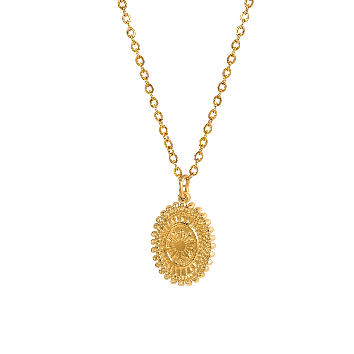 Women's Sun Short Clavicle Chain Three-dimensional Oil Necklaces
