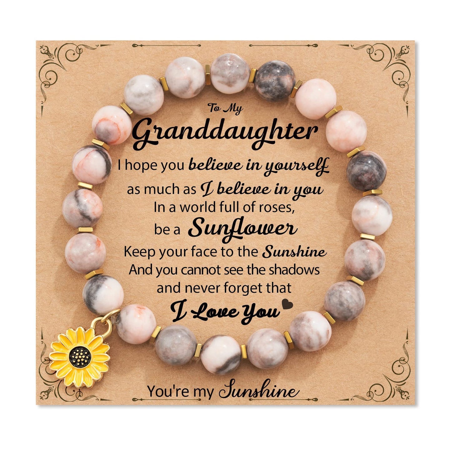 Women's Sunflower Festival Gift Adjustable Turquoise Pink Zebra Braided Bracelets