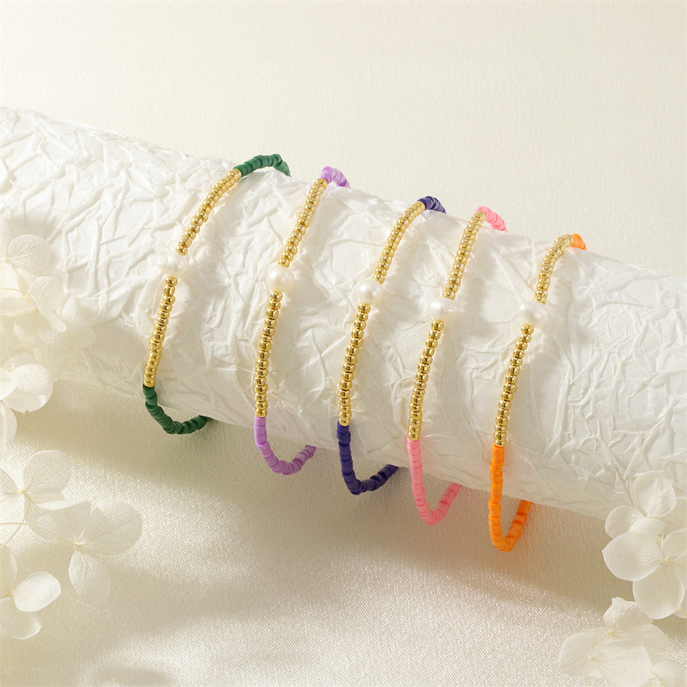 Women's Style Small Beads Handmade Beaded Natural Bracelets
