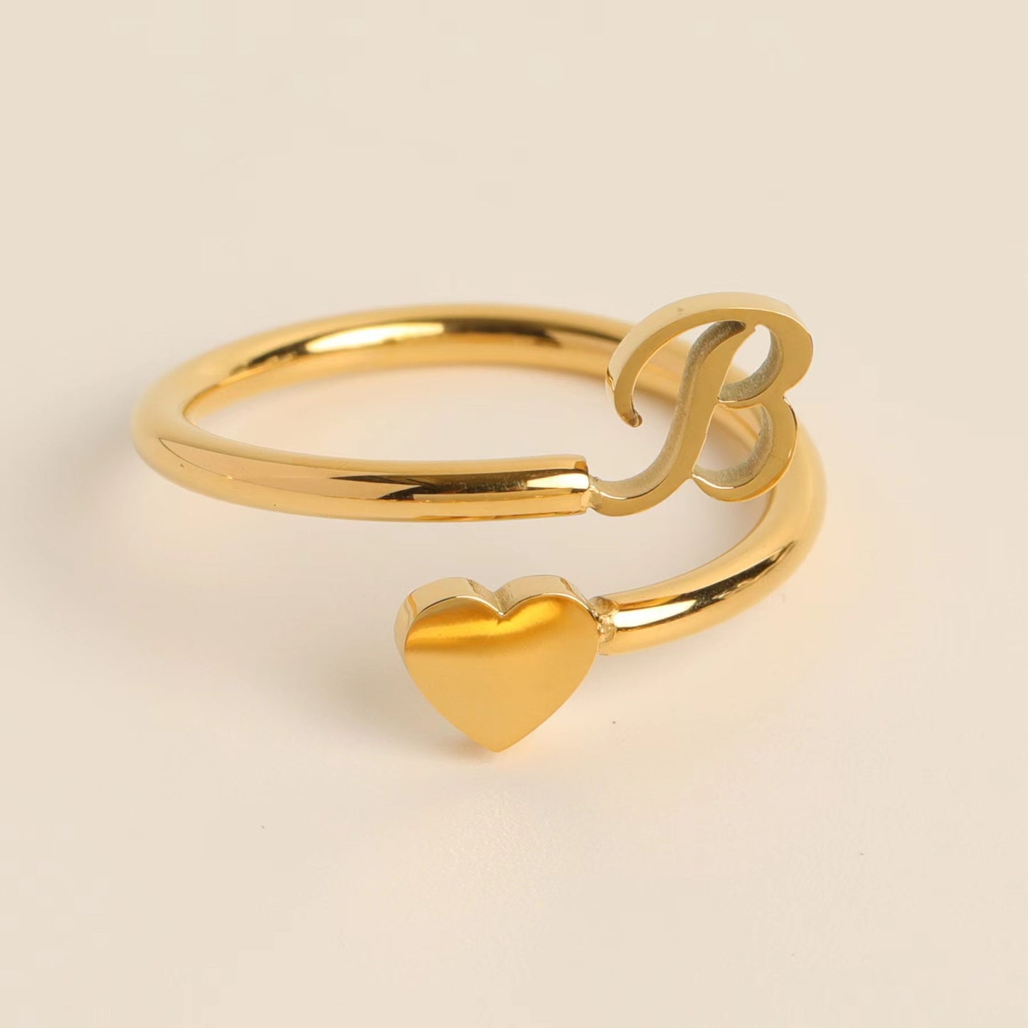 Three-dimensional Love Little Finger Open Adjustable Rings