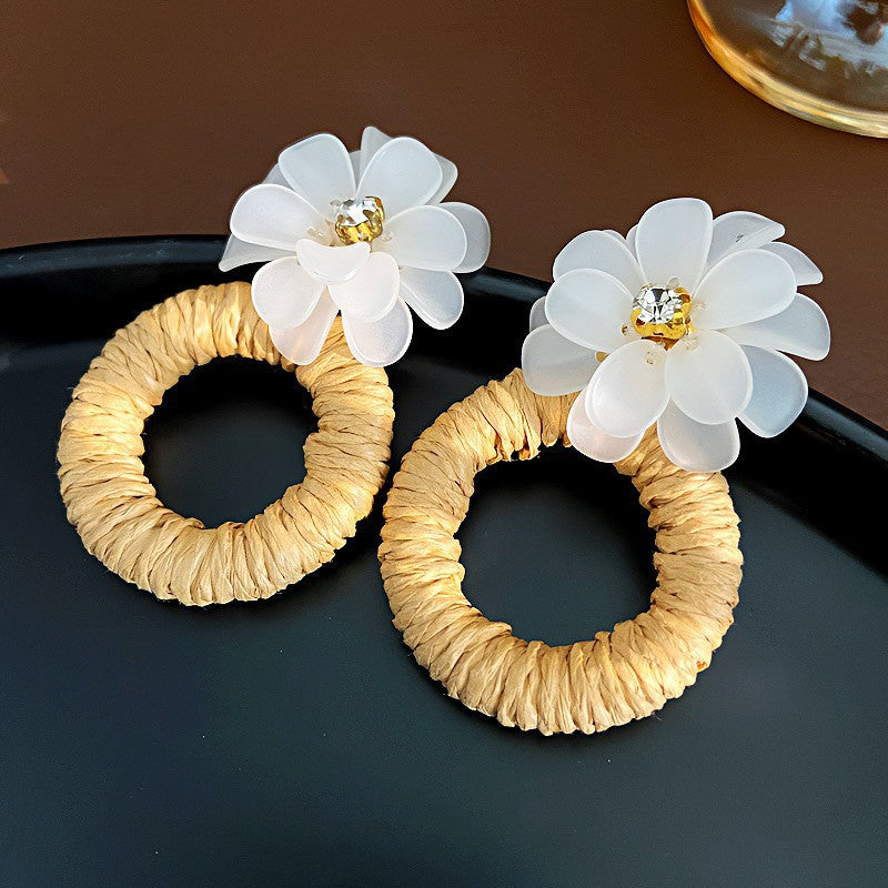 Rope Flower Summer Personalized Small Fresh Fashion Earrings