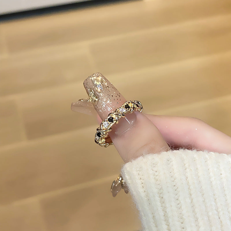 Women's Retro Affordable Luxury Cross Kaleidoscope Colorful Rings