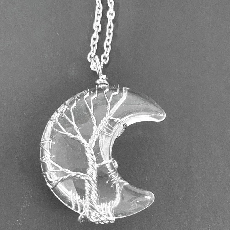 Amethyst Moon Tree Of Life Handmade Necklaces