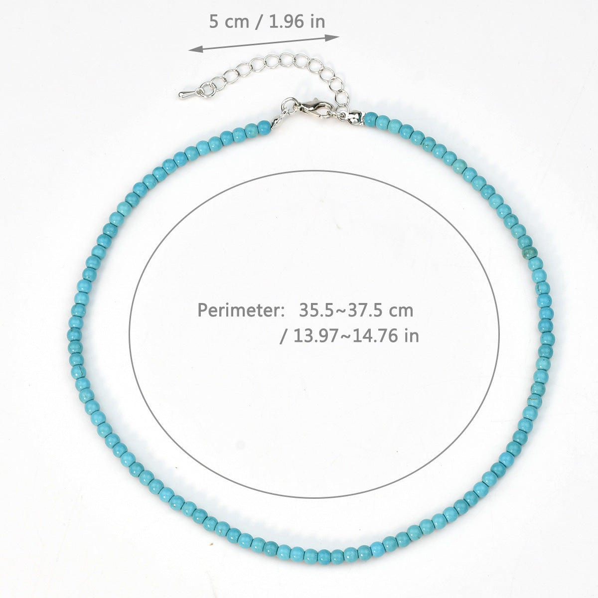 Women's Abacus Beads Turquoise Ornament Retro Beaded Necklaces