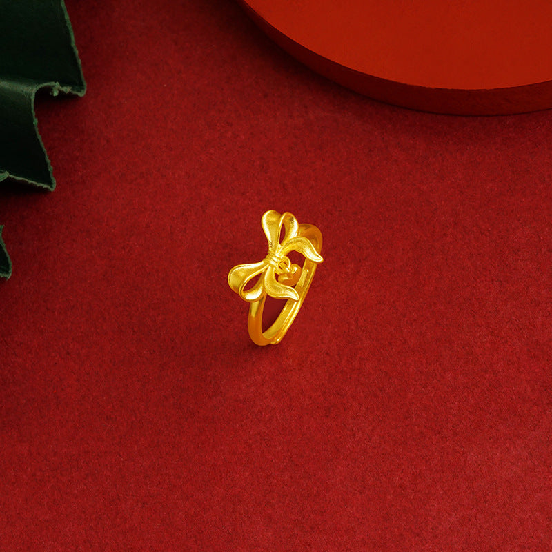 Bow Simulation Brass Decoration Vietnam Alluvial Gold Pendants