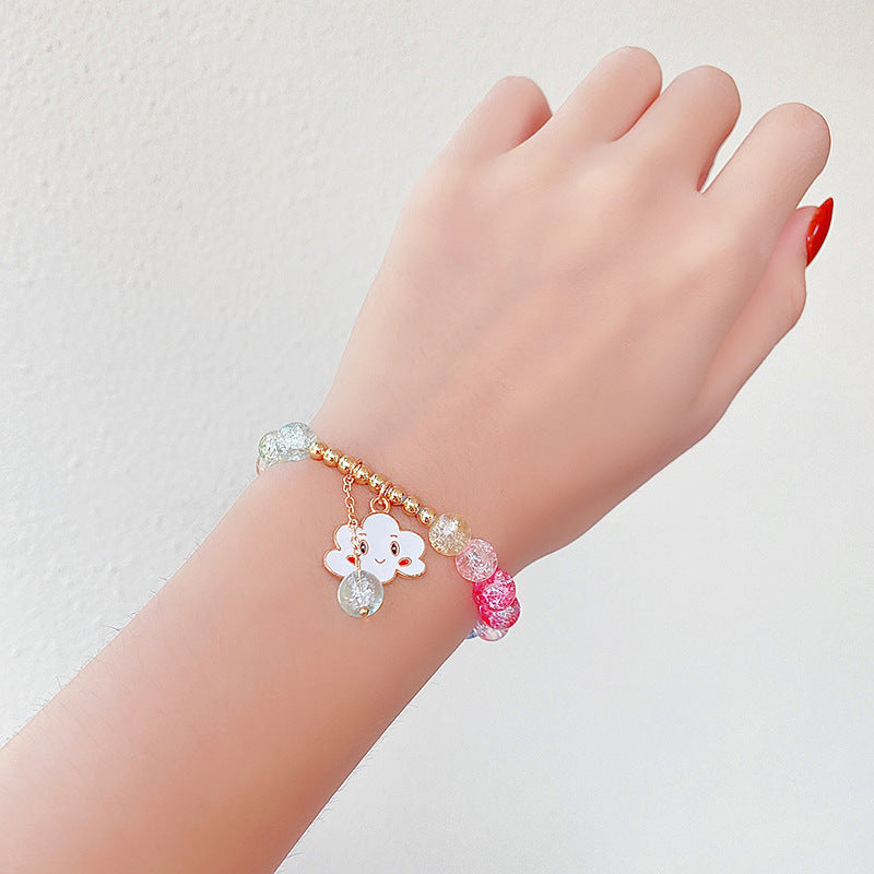 Hand Beading Glass Cute Princess Cartoon Bracelets