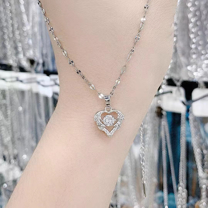Women's Temperament Full Zirconium Micro Inlay Simple Pendants