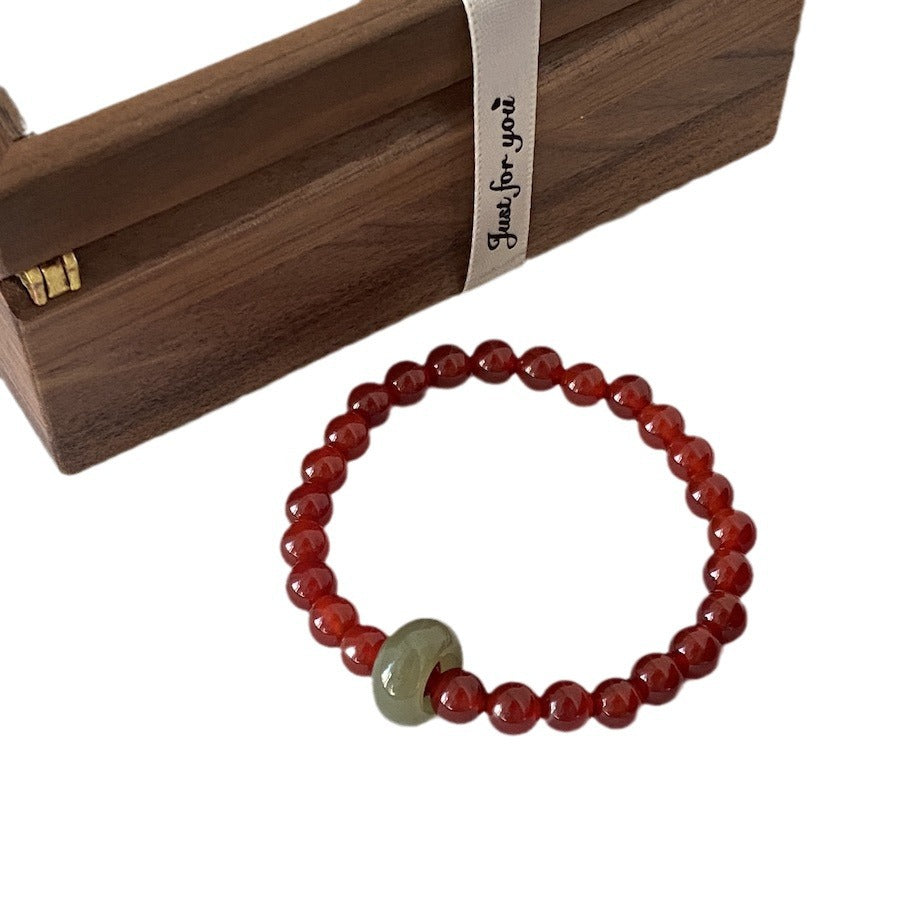 Women's Flexible Contrast Colors Green Ball Ornament Bracelets