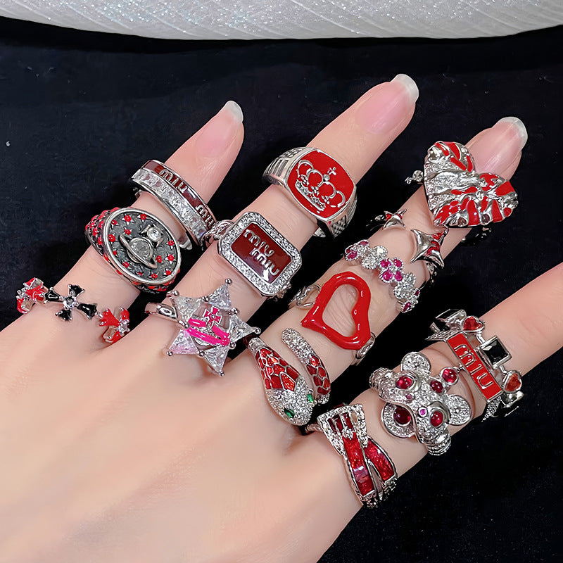 Wind High Sense Personalized Fashionable Twin Rings