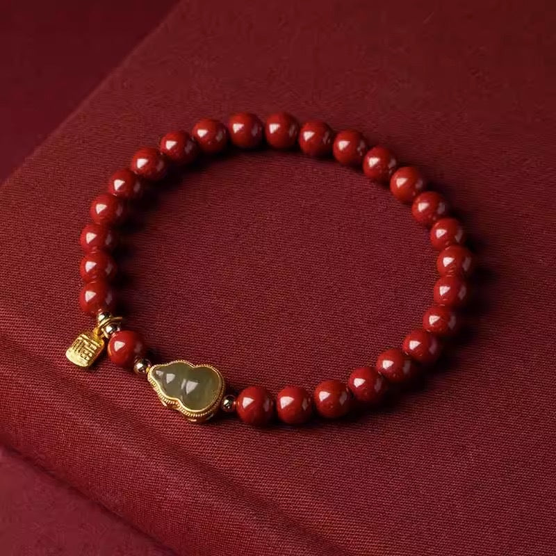 Inlaid With Jade Fu Lu Fortune Bracelets
