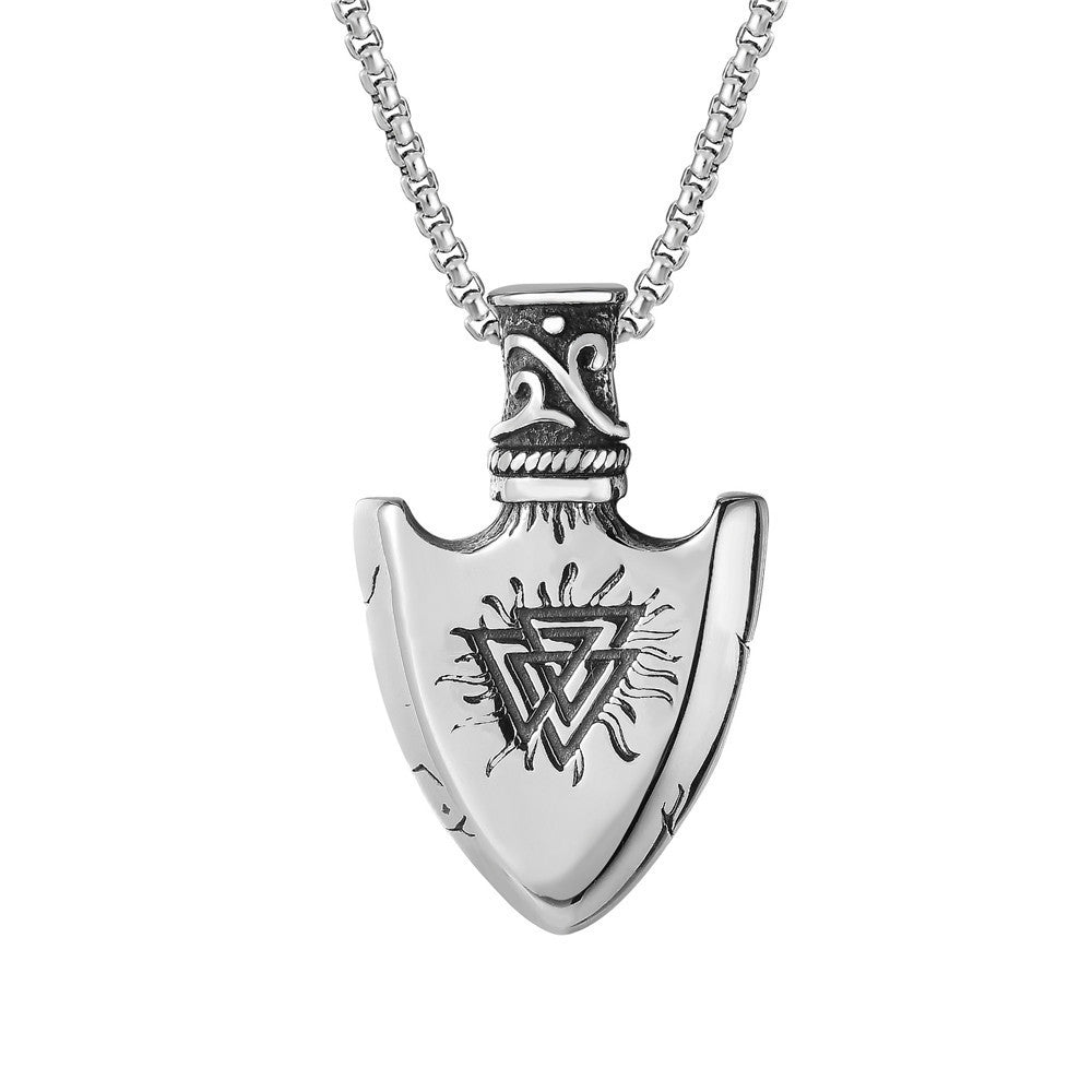 Men's Vintage Cross Ghost Head Titanium Fashion Necklaces