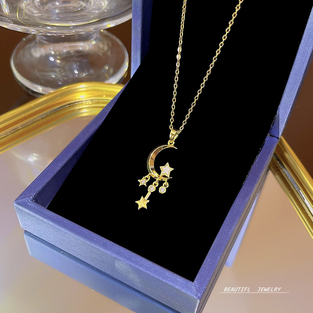 Women's Bow Zircon Clavicle Chain Titanium Steel Necklaces